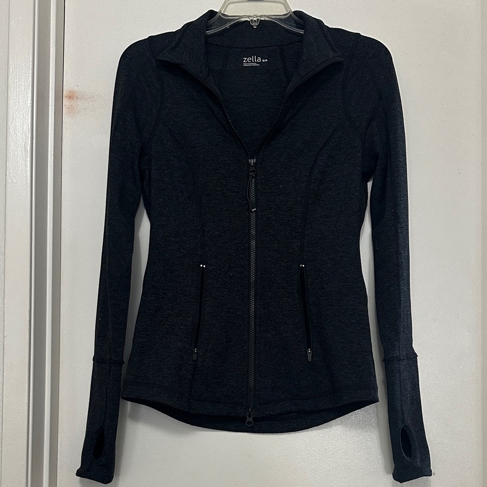 Zella Women’s Dark Charcoal Zip-Up Jacket Size Small